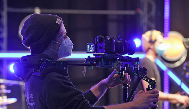 A cameraman at work