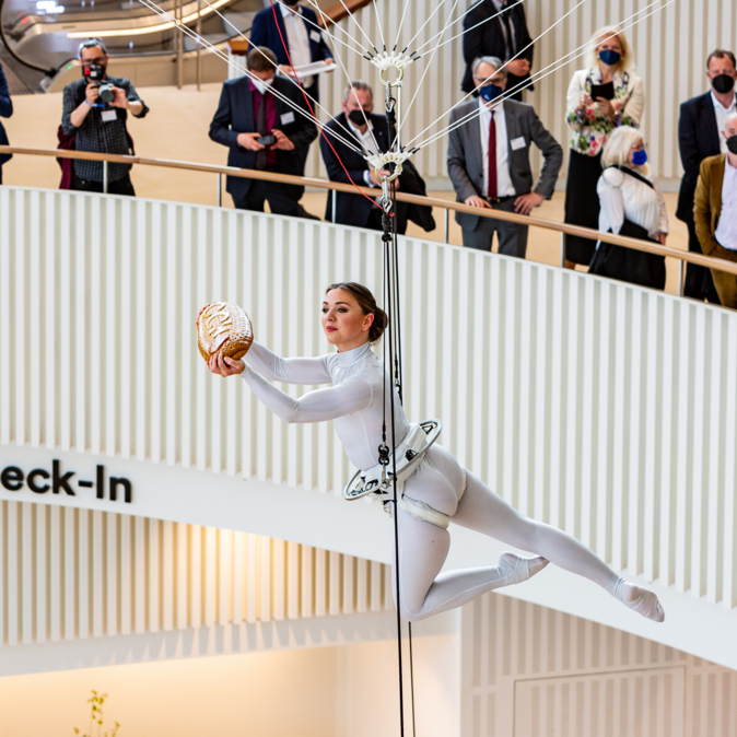 Acrobat on the tightrope