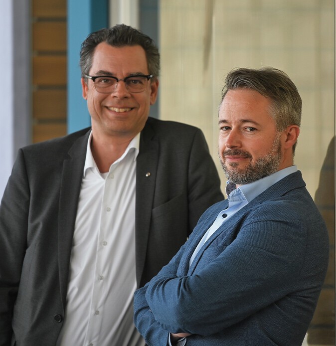 Portrait of Michael Wiedekamp and Alexander Walter