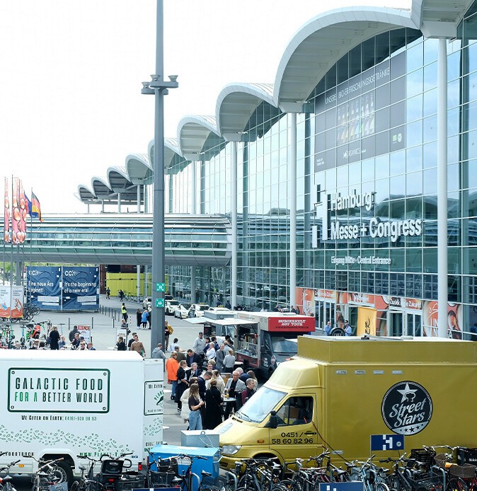 Street food market at the fairground