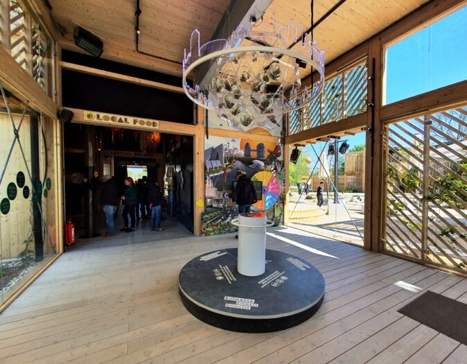 The interior of the German pavilion