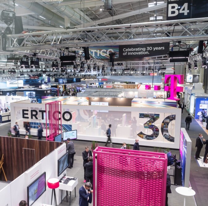 Exhibition stands from above