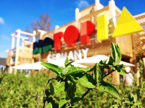 The lettering of the German garden 'Biotopia' at Floriade Expo 2022