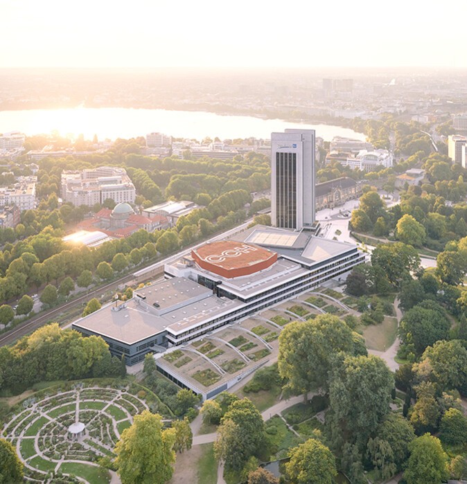 Aerial view of the new CCH