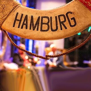 Lifebuoy with ‘HAMBURG’ lettering