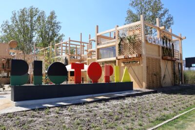 The lettering of the German garden "Biotopia" at Floriade Expo 2022