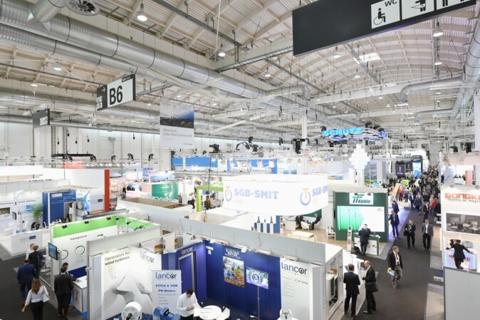 View of the Windenergy exhibition stands in Hall B6